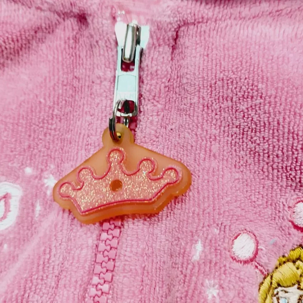 VTG  2000s Y2K Girls Disney Princess Terry Cloth Beach Hooded Cover-up Size 6